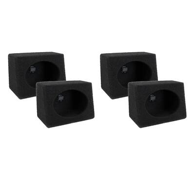 QPOWER Q-Bomb 6x9'' Car Subwoofer Box Enclosures w/ Bedliner Spray Pair (4 Pack)