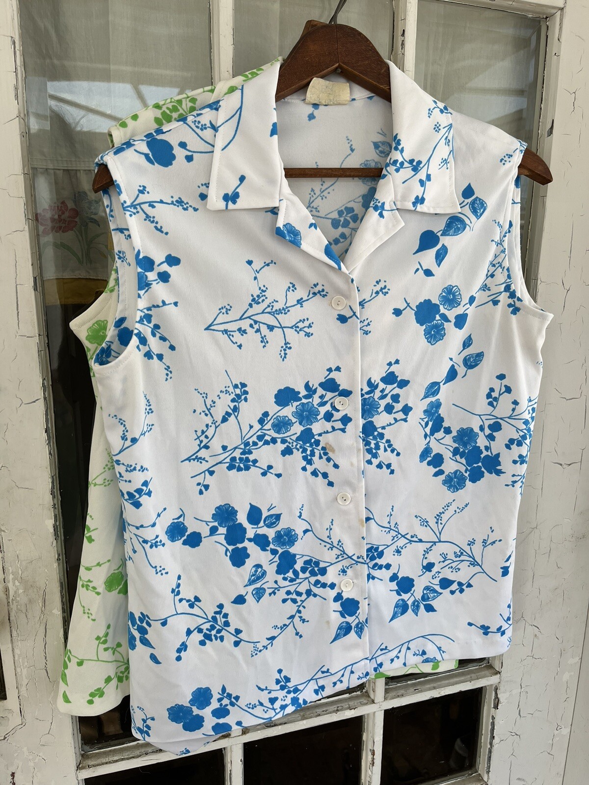 Vtg Beher Womans button front Polyester Sleeveles… - image 23