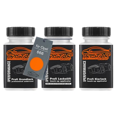 Autolack Lackstift Set für Opel 666 Verkehrsorange Traffic Orange 3 x 50ml
