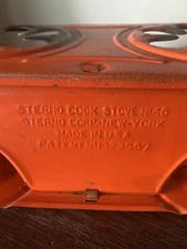 Vintage Sterno Folding Stove #46, Camping Hunting Outdoor Cooking Orange