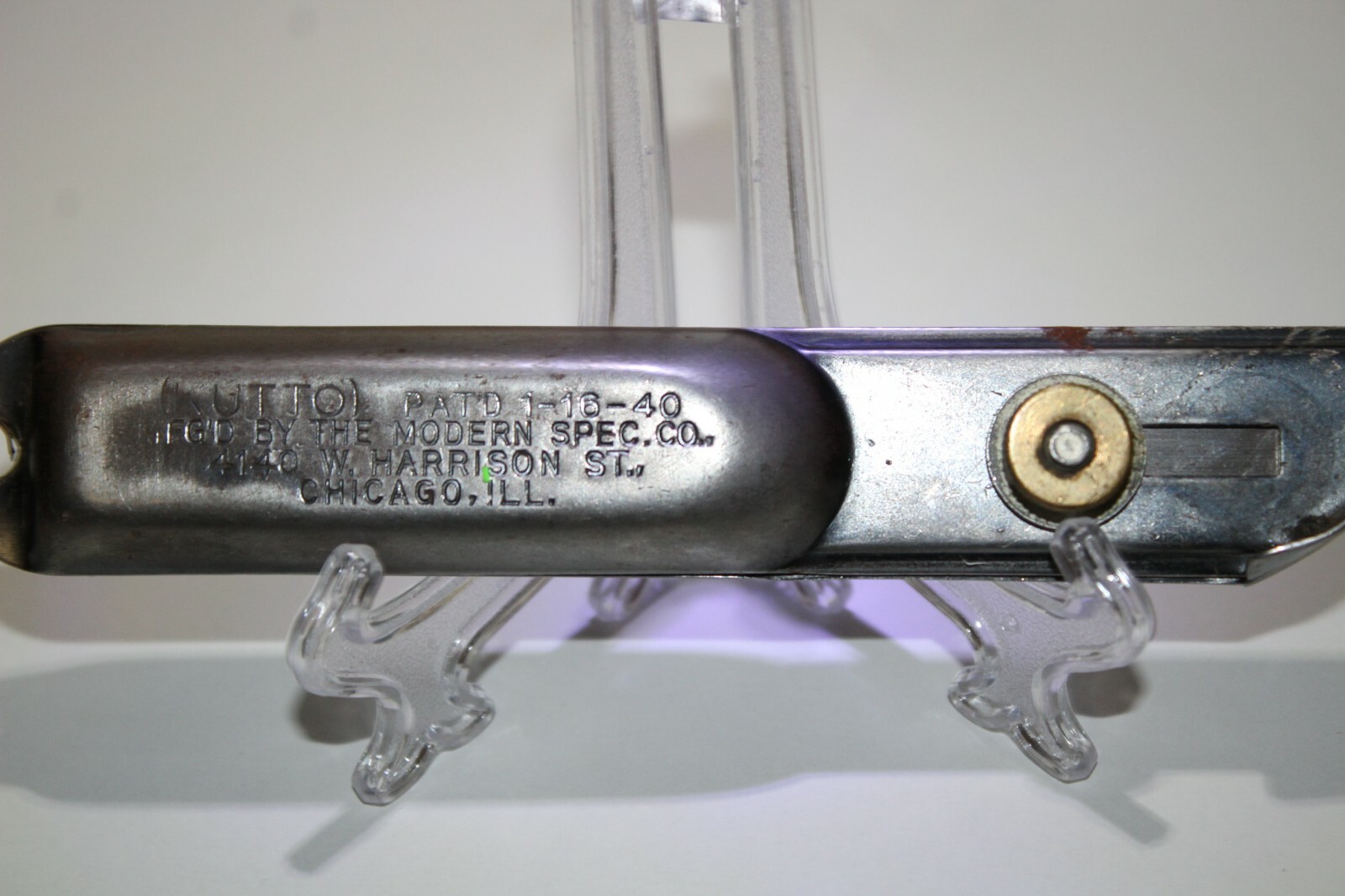 Vintage "Kutto" Utility Knife, Box Cutter MFG Pat. Date 11640 Chicago