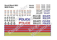 KD-1 Ministry of Defence Police vehicle markings. Scale 1/72-1/76