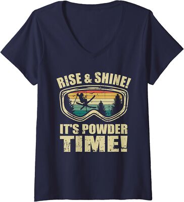 Freeskiing Ski Goggles Freestyle-Skiing Sports Ladies' V-Neck Tshirt