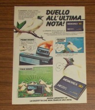 Seltene Werbung vintage MEMOREX 90 HI Intensity Cassette 1980
