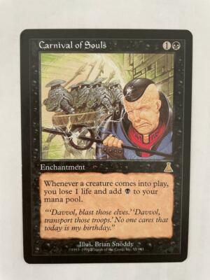 MTG URZA'S DESTINY CARNIVAL OF SOULS NM MAGIC THE GATHERING MTG URZA'S DESTINY CARNIVAL OF SOULS NM MAGIC THE GATHERING