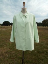 Pale Green Soft Touch Designer Jacket Mac Lined Frank Eden Uk 18 Bnwt Rrp £79.50