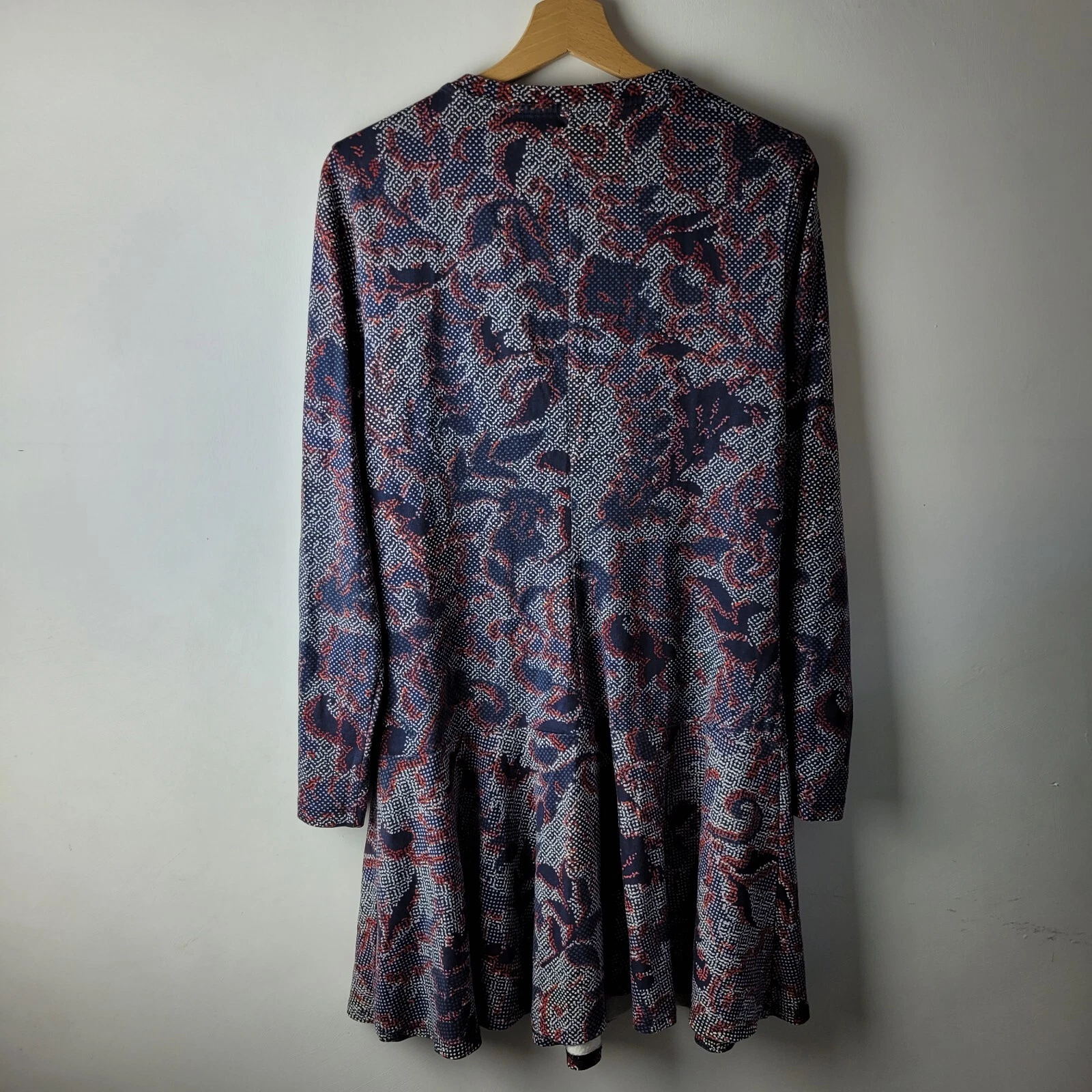 TORY BURCH Abito maglione elasticizzato Tory Betulla donna taglia M blu bianco rosso stampa casual invernale