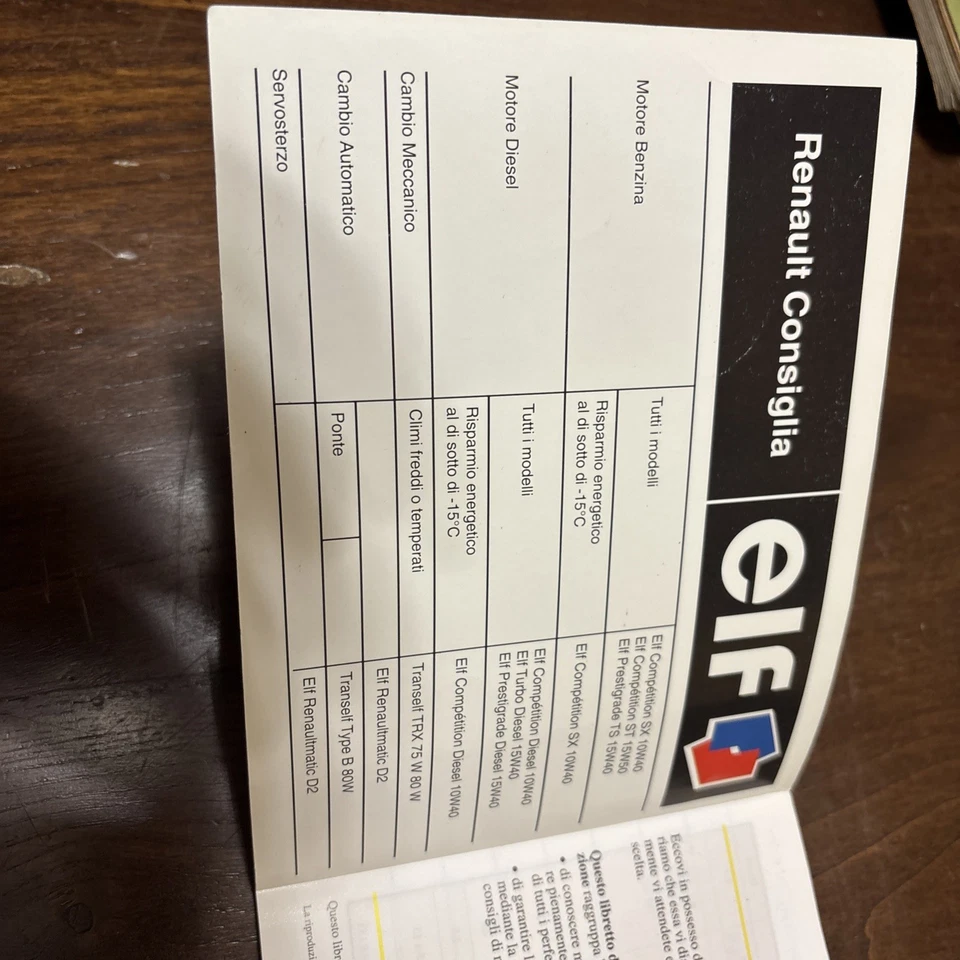 Renault Clio Uso E Manutenzione 1996 - Immagine 2 di 4