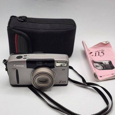 Canon Sure Shot Z115 Point & Shoot 35mm Film Camera w/ Case & Manual Tested