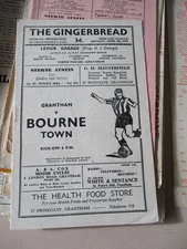 1962-63 Grantham v Bourne Towen Midland League 8.4.1963