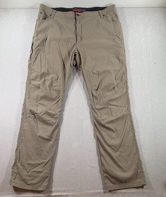Wrangler ATG Fleece Lined Pants Mens 42x32 Brown Hiking All Terrain Gear Utility