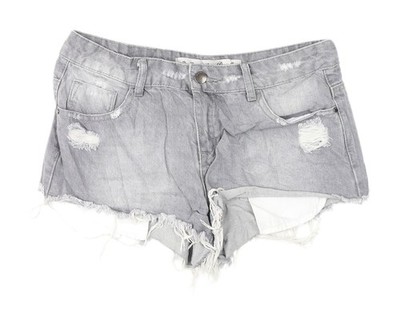 Denim Co. Damen abgeschnittene graue Jeansshorts Größe 10