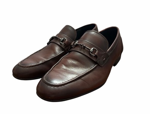 Nordstrom Men's Horsebit Loafers Brown Leather Slip On Shoes 9.5 M US Ortholite