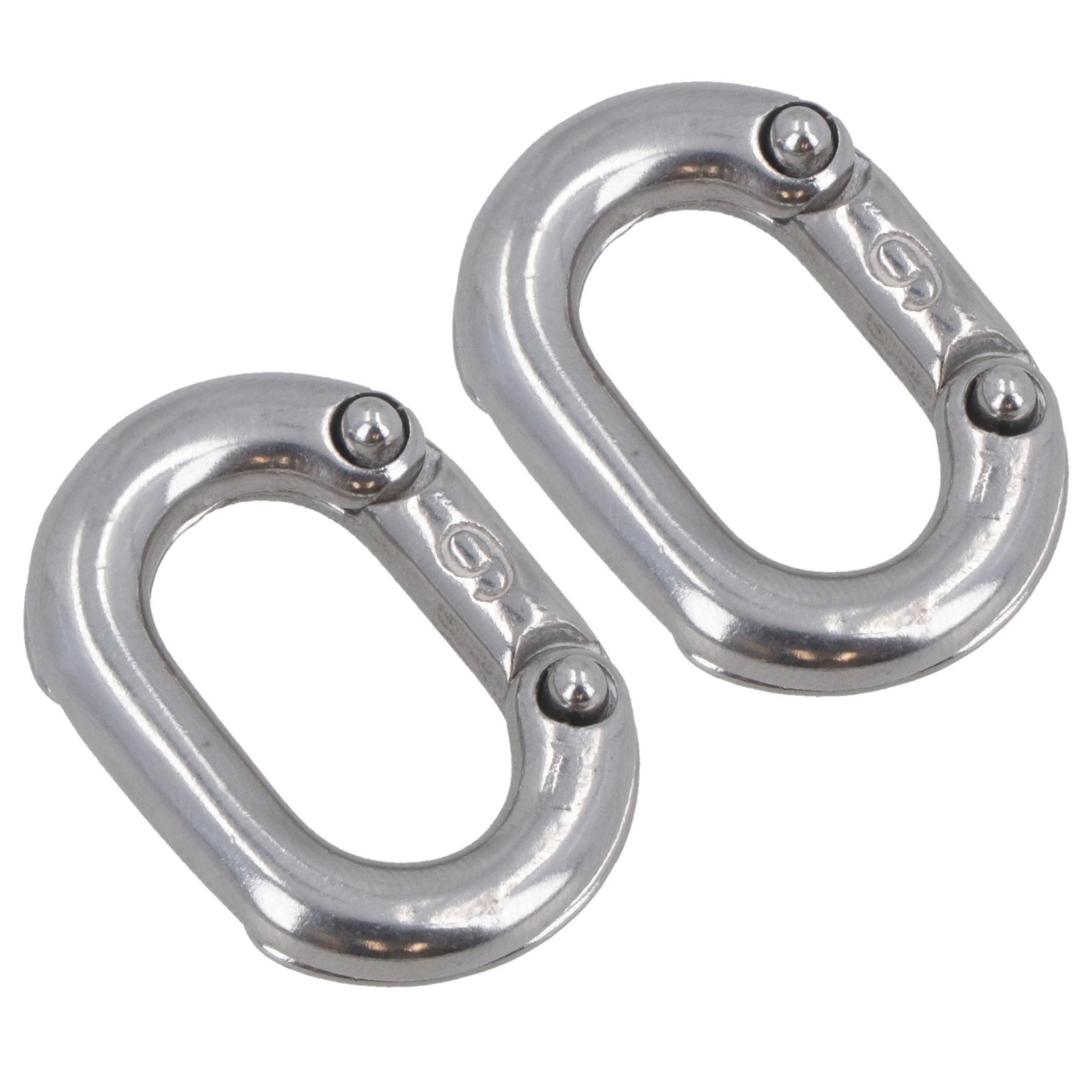 2 x Chain Connecting Link 6mm Marine Grade Stainless Steel Split Shackle DK70