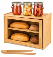 Bambus-Brotkasten ZweistöCkig 2-Etagen Brotkasten Brotschrank Krisberg KS-7726