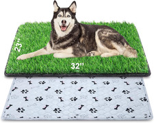 Dog Grass Mat with Pee Pad 32 23", Medium Dog Litter Box Indoor Artificial Turf