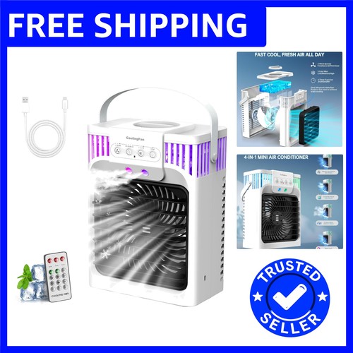 Ultimate 4-in-1 Portable Air Conditioner with Timers & Colorful Night Light