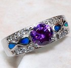 1CT Amethyst 925 Genuine Sterling Silver Ring Sz 7 GA3-7 — photo 1