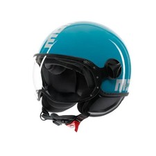 MOMO DESIGN FGTR Classic Jet Helmet Candy Candy Lake Blue/White, Glossy, M-XL
