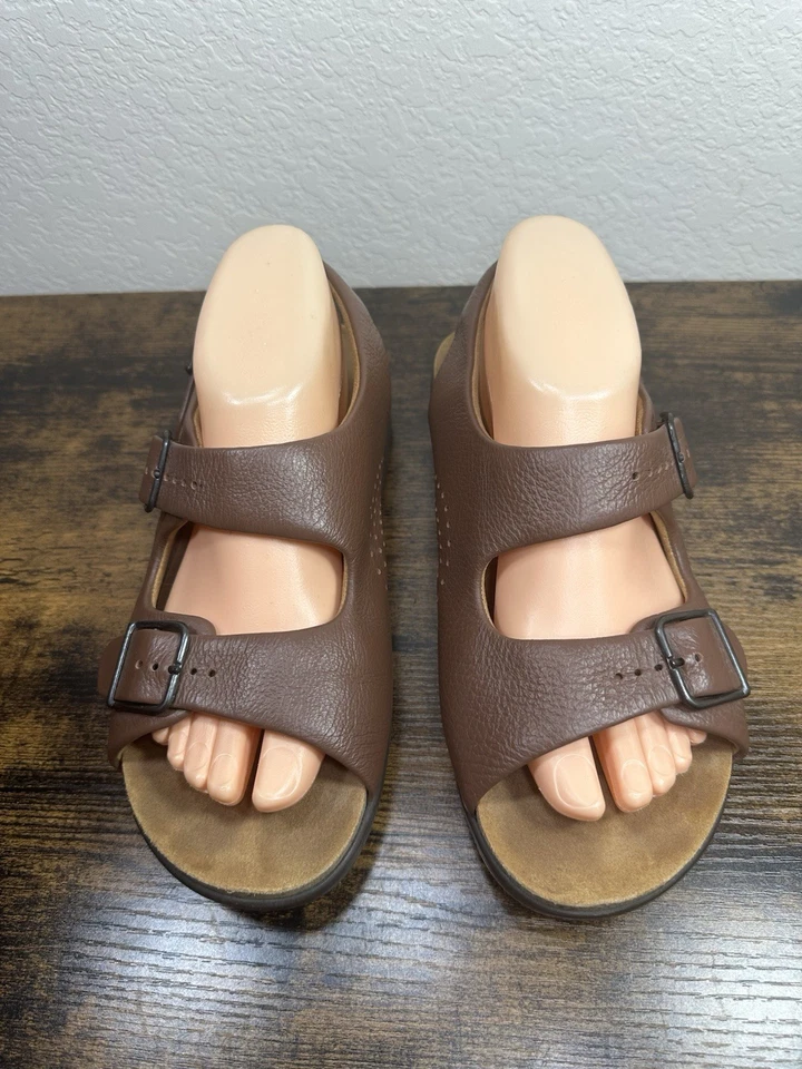 SAS Women’s Relaxed Amber Brown Strap Sandals Size 9 N Tripad Comfort Leather - Image 3 of 4