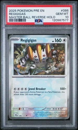 2025 POKEMON PRE EN-PRISMATIC EVOLUTIONS #086 REGIGIGAS PSA 10