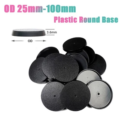 HOMEDIYER Runde Basen 25mm–100mm Kunststoff Rundsockel Miniatur Wargaming Tischspiel