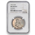 1957-D FRANKLIN 50C US HALF DOLLAR 90% SILVER COIN NGC CERTIFIED UNC DETAILS