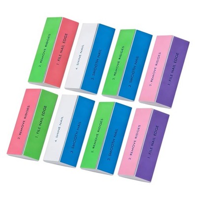 Ericotry 10Pcs 4 Step Nail Buffer Shine Buffing Block 4 Way Shiny Medium, X 