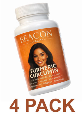 Turmeric+Ginger+Curcumin+Pepper Combo -Premium Quality Ingredients - FOUR PACK