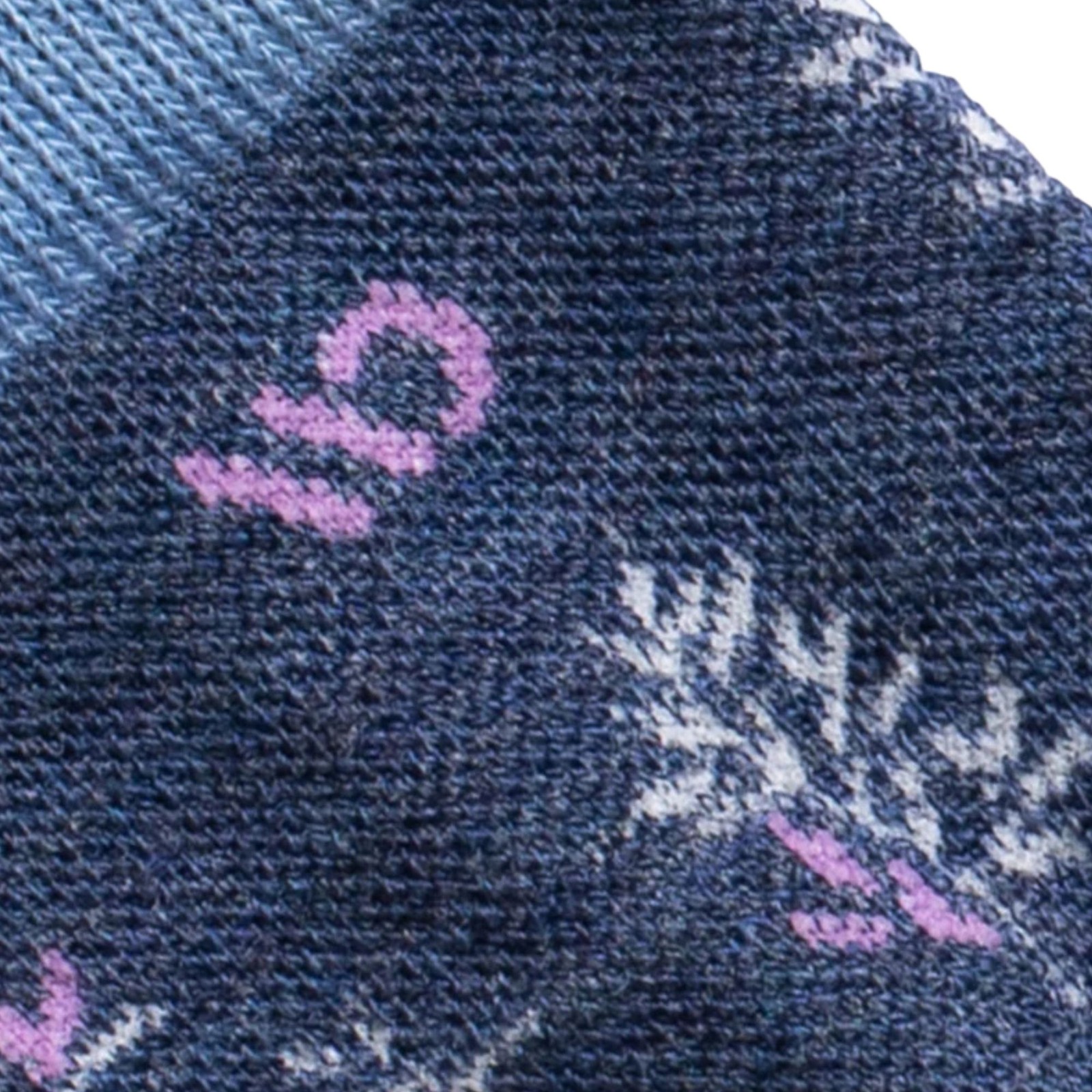 Wide Open Foliage Lightweight Micro Crew Women's Socks, Denim, Medium