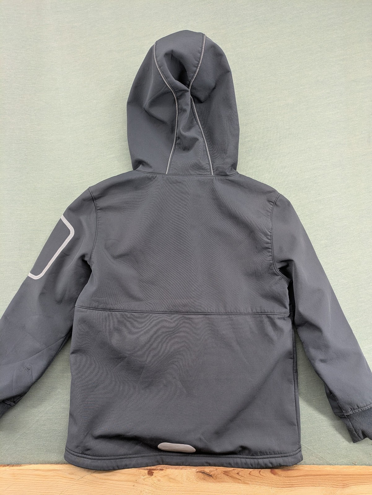 Yigga Jungen Softshelljacke Gr 134 Jacke Grau Kapuze Fleece gefüttert image 7
