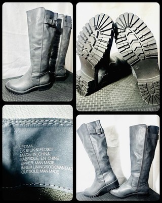 Knee High Charcoal Grey Riding-Style Boots ~Leoma~Just Fab(?)