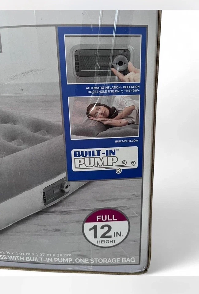 Bestway Twin Size 12” H Inflatable Air Mattress with Built-in Pump - Image 3 of 4