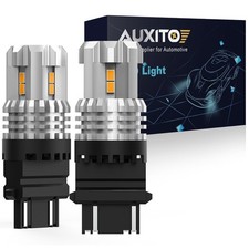 PAIR 3157 3156 LED Yellow Turn Signal Indicator Light Bulbs Error Free AUXITO