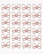 100PCS Bowknot Shape Paper Clips Cute Paperclips Metal Paperclips Funny Paper...