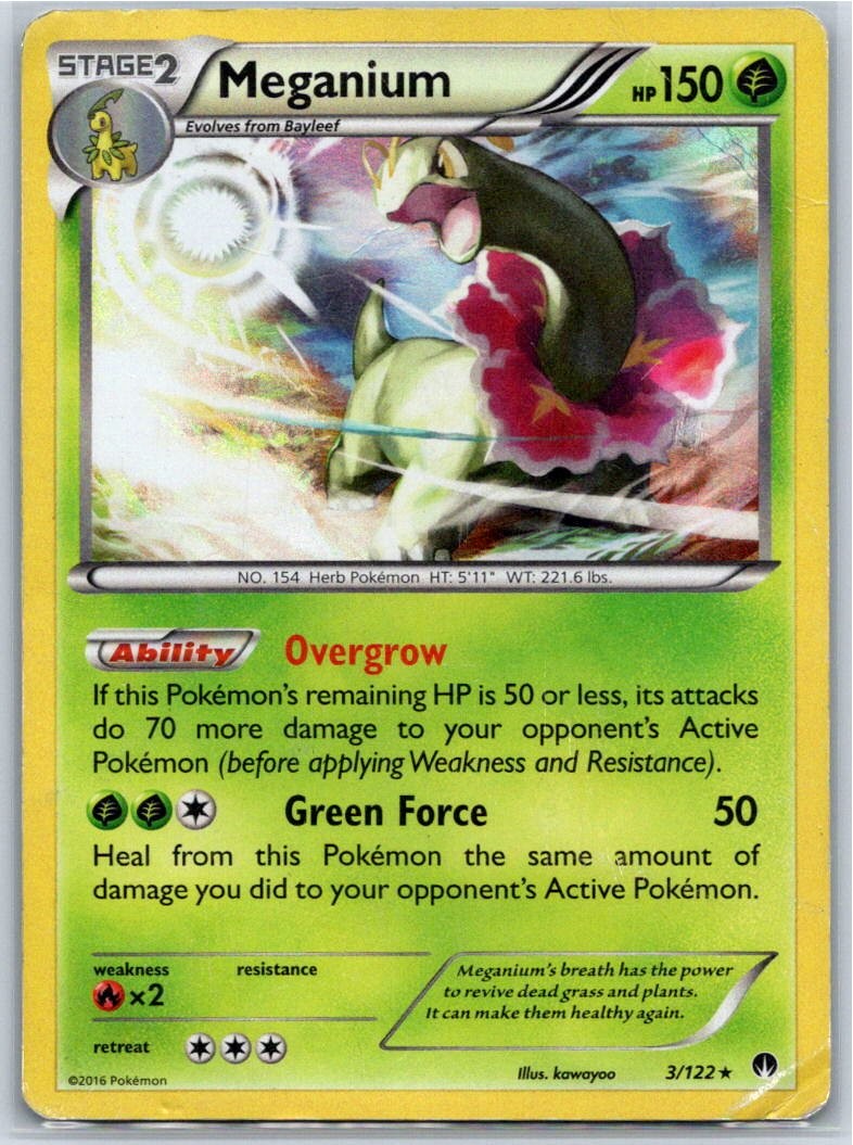 Meganium XY - BREAKpoint 3/122 HP/DMG Pokemon Card  Holo