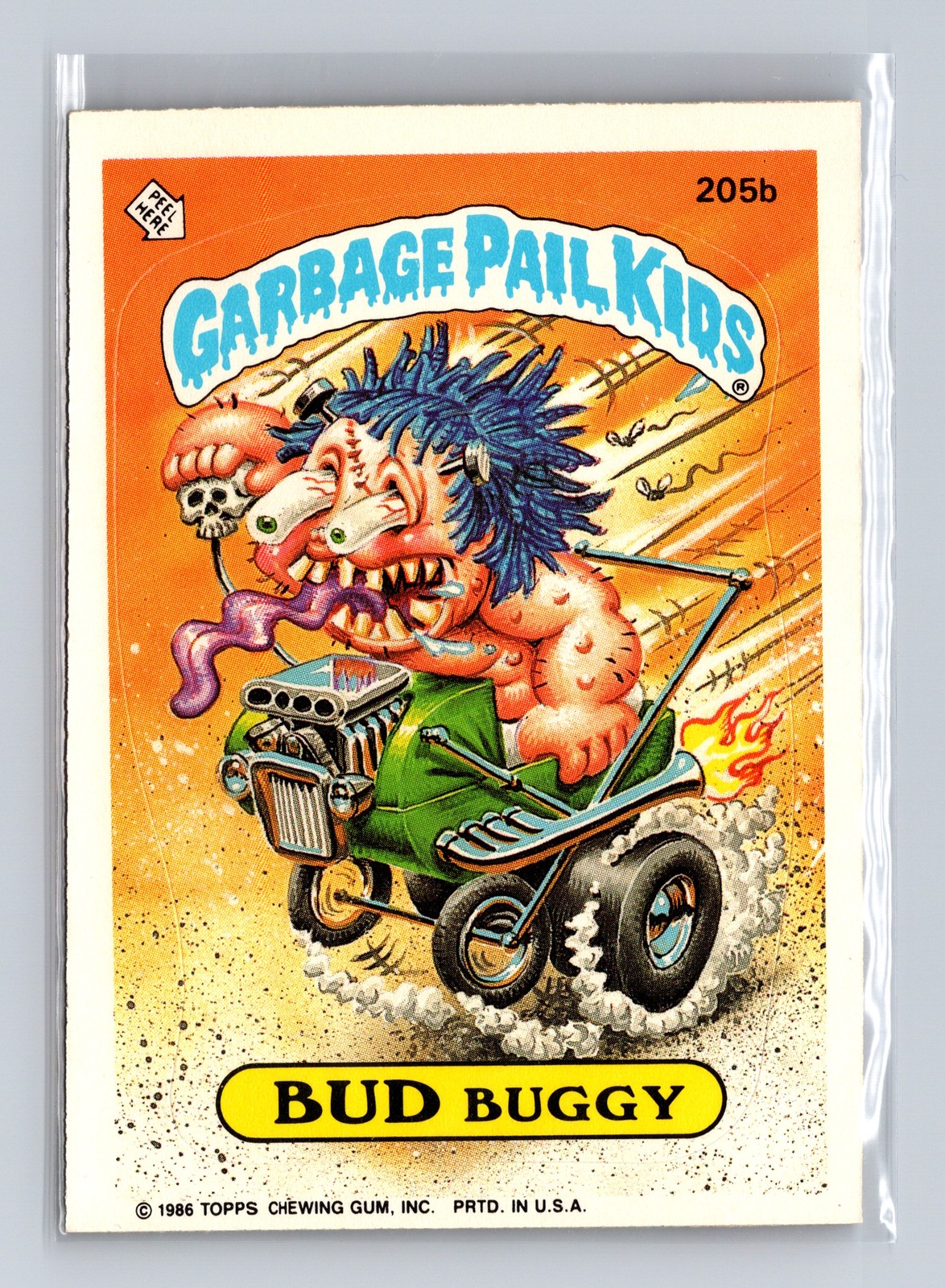 1986 Topps Garbage Pail Kids Series 5 #205b Bud Buggy (A)