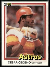 1981 Donruss Cesar Cedeno Houston Astros #25