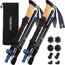TREKOLOGY TREK-Z Cork : Foldable Trekking Poles with Cork Handle 2pc/set  US 