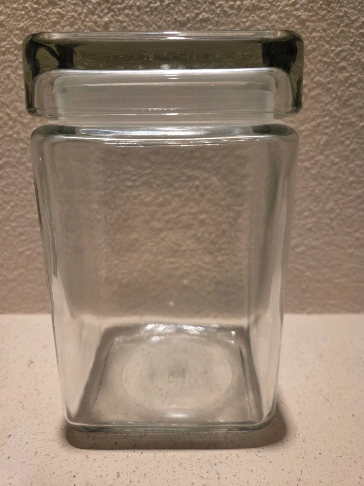Anchor Hocking Clear Glass Canister With Silicone Seal - Square - 7.25" X 4.25"