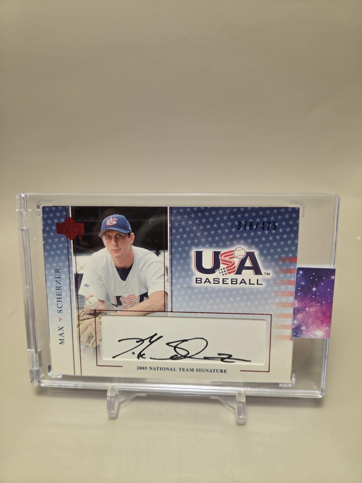 2005 Upper Deck Team USA Max Scherzer Rookie Black Ink Auto /475