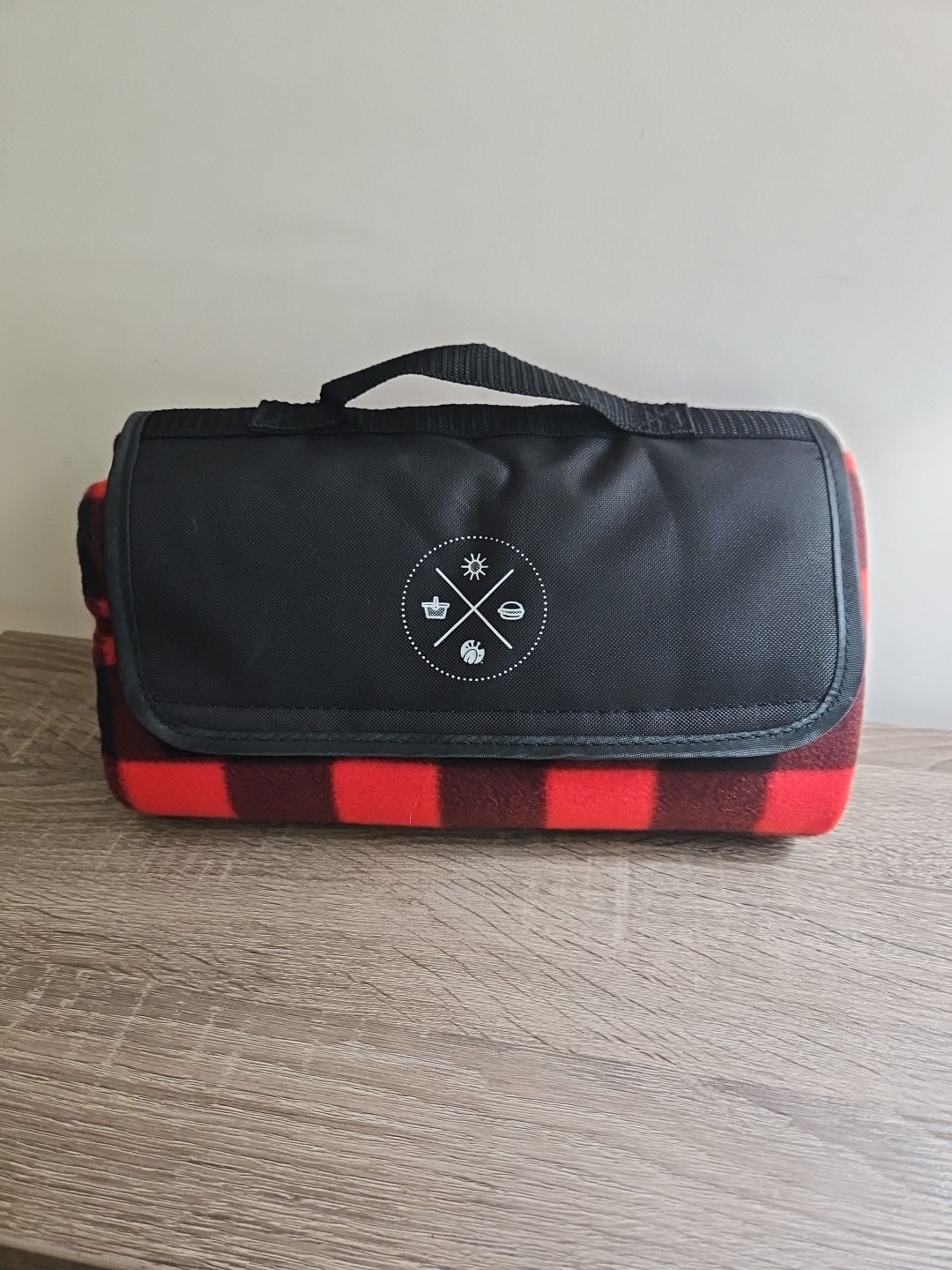 Chick-Fil-A Foldable Picnic Blanket With Handle And Stick Fastner Foldable, New