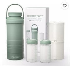 Momcozy 22oz Portable Breast Milk Cooler, 24H Travel Chiller with 2 Baby Bottles
