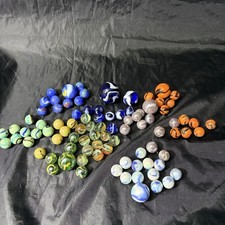 Vintage Marbles Including A 2.1" Shooter- Lot of 100