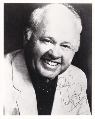 Mickey Rooney Original Autograph On Large Photo