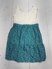 Shein White Blue Floral Print Sleeveless Tank Dress Womens Size XL NEW