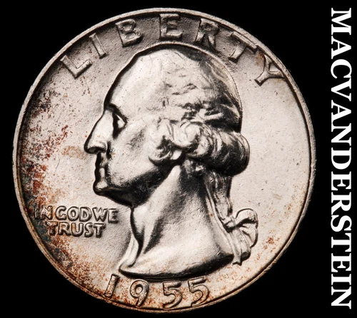 1955-D Silver Washington Quarter - Choice Gem Brilliant Unc  Lustrous  #i6465