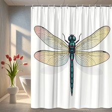 Colorful Dragonfly Shower Curtain - Artistic Home Decor