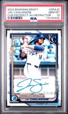 2024 Bowman Draft - Jac Caglianone 1st Bowman Refractor Auto /499 - PSA 10!
