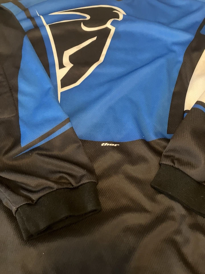 Thor MX Manga Larga Codo Acolchado Azul Talla Pequeña Foto 3 de 4